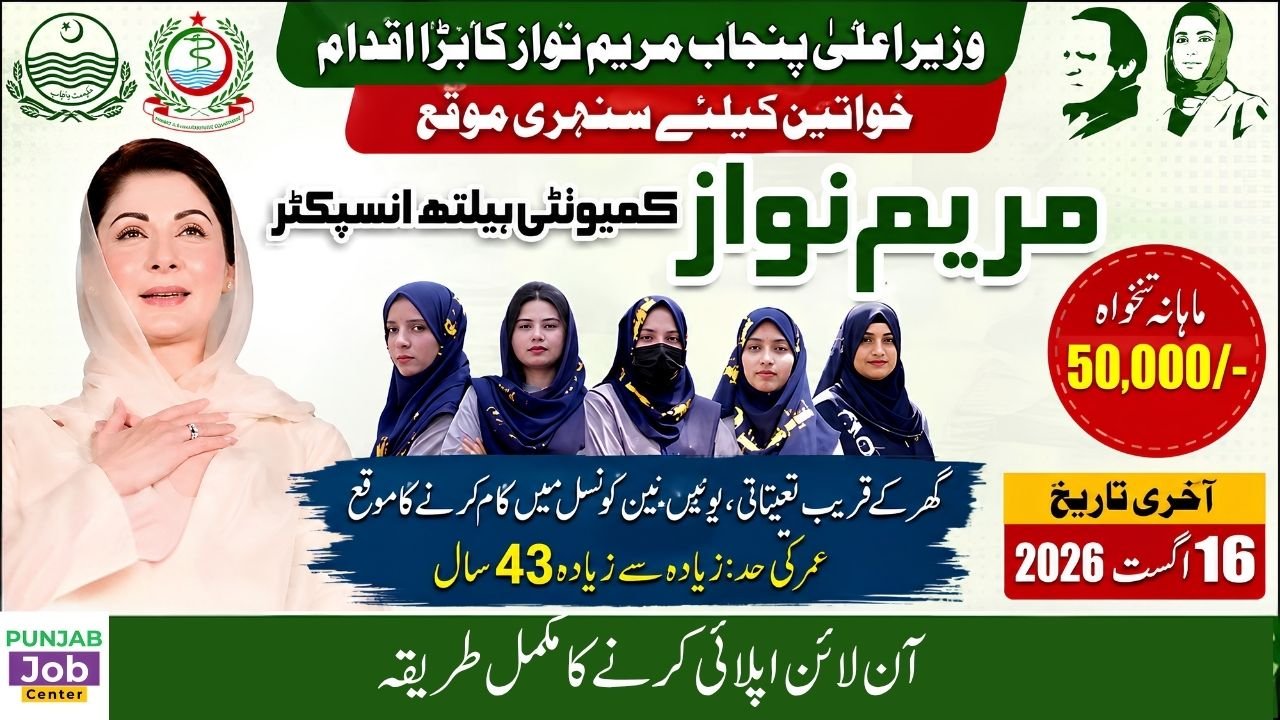 Maryam Nawaz Community Health Inspector Jobs 2026