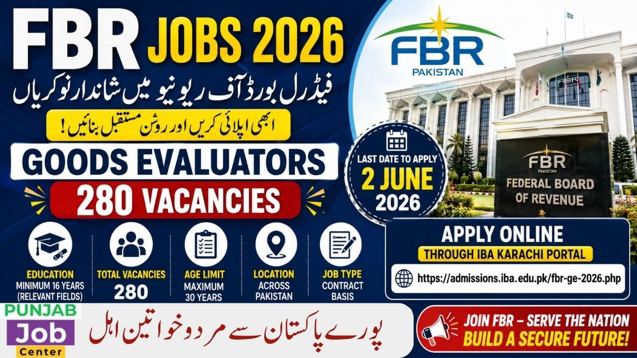 FBR Goods Evaluators Jobs 2026