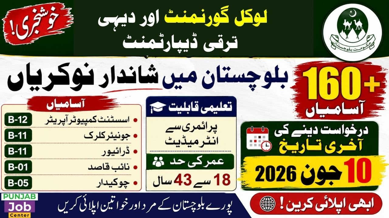 Local Government and Rural Development Department Balochistan Jobs
