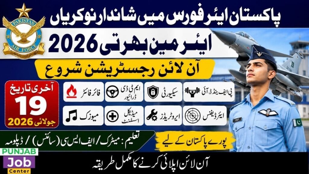 Pakistan Air Force Airmen Jobs 2026