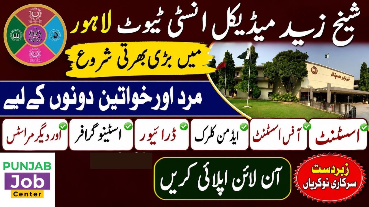 Shaikh Zayed Medical Institute Lahore Jobs 2026